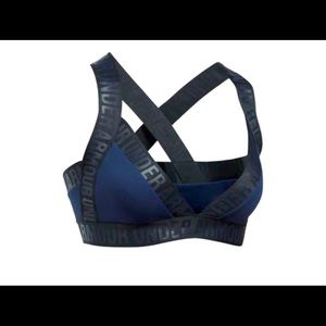 Under Armour Opening Night Strappy Bra Navy Size Medium